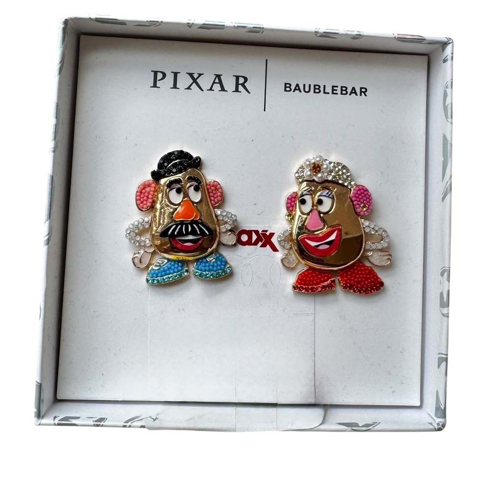Disney Pixar X Baublebar Toy Story Mr & Mrs Potato Head Earrings NEW in Gift Box